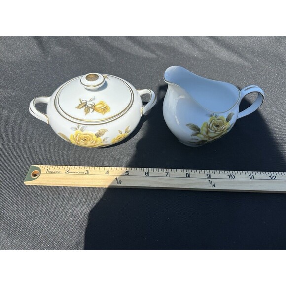 Vintage Harmony House FLAIR Sugar Bowl & Creamer Set  Mid-Century Modern -Japan - Picture 6 of 8